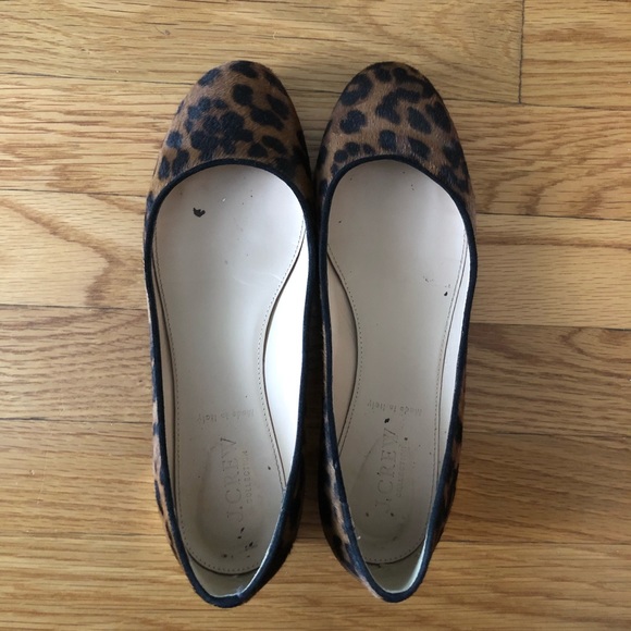 J. Crew Leopard Flats with Gold Heel - Picture 2 of 7